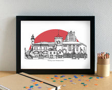 Whitby Skyline Landmarks Art Print - can be personalised - unframed