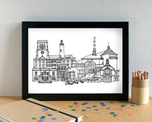 Whitehaven Skyline Landmarks Art Print - can be personalised