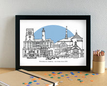 Whitehaven Skyline Landmarks Art Print - can be personalised