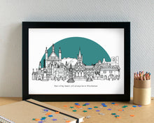 Winchester Skyline Landmarks Art Print - can be personalised