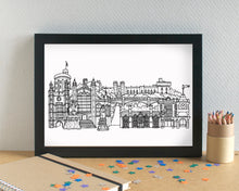 Windsor Skyline Landmarks Art Print - can be personalised - unframed