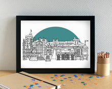 Windsor Skyline Landmarks Art Print - can be personalised - unframed