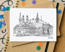 Zürich Landmarks Skyline Greetings Card