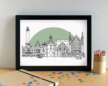Aberdeen Skyline Landmarks Art Print - can be personalised - unframed
