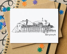 Aberystwyth Skyline Landmarks Greetings Card