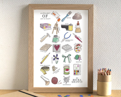 Art and Craft Alphabet Art Print