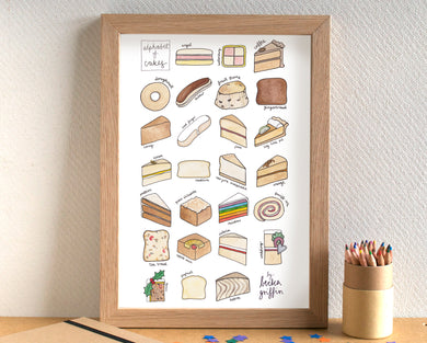 Cake Alphabet Art Print