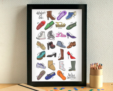 Shoes Alphabet Art Print