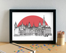 Amsterdam Skyline Landmarks Art Print - can be personalised - unframed