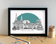 Armagh Skyline Landmarks Art Print - can be personalised - unframed