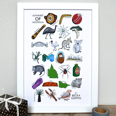 Australia Alphabet Art Print