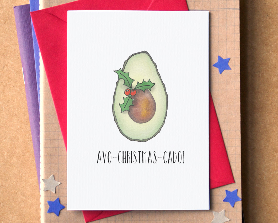 Funny Avocado Christmas Card