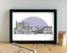 Bath Skyline Landmarks Art Print - can be personalised