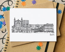 Bath Skyline Landmarks Greetings Card
