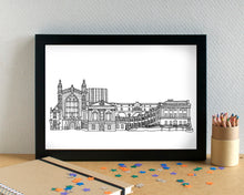 Bath Skyline Landmarks Art Print - can be personalised