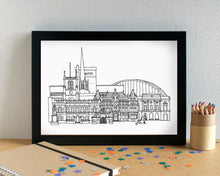 Blackburn Skyline Landmarks Art Print - can be personalised