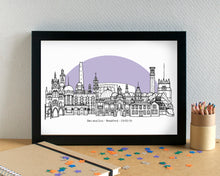 Bradford Skyline Landmarks Art Print - can be personalised