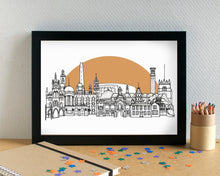 Bradford Skyline Landmarks Art Print - can be personalised