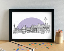 Brighton Skyline Landmarks Art Print - can be personalised