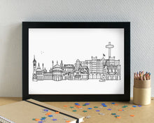 Brighton Skyline Landmarks Art Print - can be personalised