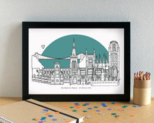 Bristol Skyline Landmarks Art Print - can be personalised