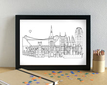 Bristol Skyline Landmarks Art Print - can be personalised