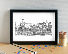 Budapest Skyline Travel Art Print - can be personalised - unframed