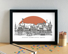 Budapest Skyline Travel Art Print - can be personalised - unframed