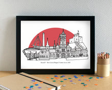 Cardiff Skyline Landmarks Art Print - can be personalised