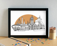 Cardiff Skyline Landmarks Art Print - can be personalised