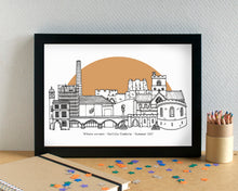Carlisle Skyline Landmarks Art Print - can be personalised