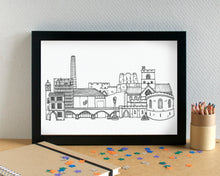 Carlisle Skyline Landmarks Art Print - can be personalised