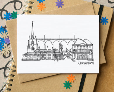 Chelmsford Skyline Landmarks Greetings Card