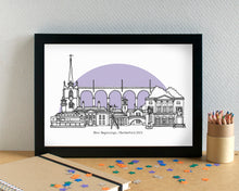 Chelmsford Skyline Landmarks Art Print - can be personalised - unframed