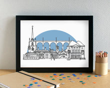 Chelmsford Skyline Landmarks Art Print - can be personalised - unframed