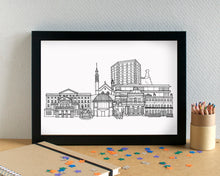 Cheltenham Skyline Landmarks Art Print - can be personalised