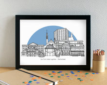 Cheltenham Skyline Landmarks Art Print - can be personalised