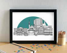 Cheltenham Skyline Landmarks Art Print - can be personalised