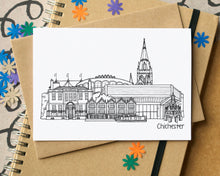 Chichester Skyline Landmarks Greetings Card