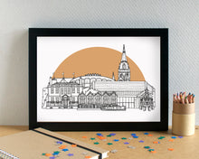 Chichester Skyline Landmarks Art Print - can be personalised - unframed