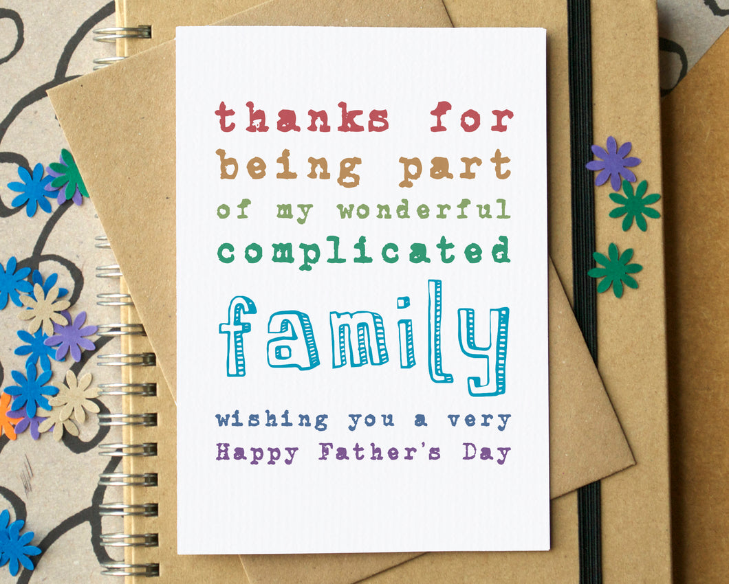 Complicated Family Father's Day Card