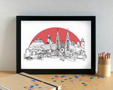 Cornwall Skyline Landmarks Art Print - can be personalised