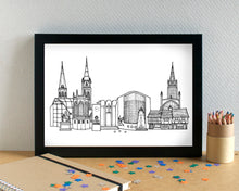 Coventry Skyline Landmarks Art Print - can be personalised