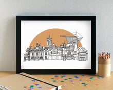 Crewe Skyline Landmarks Art Print - can be personalised - unframed