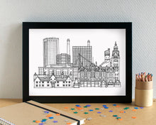 Croydon Skyline Landmarks Art Print - can be personalised - unframed