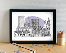 Croydon Skyline Landmarks Art Print - can be personalised - unframed