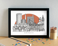Croydon Skyline Landmarks Art Print - can be personalised - unframed