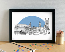 Derby Skyline Landmarks Art Print - can be personalised