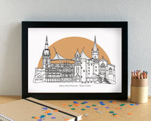 Derry - Londonderry Skyline Landmarks Art Print - can be personalised