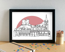 Dudley Skyline Landmarks Art Print - can be personalised - unframed